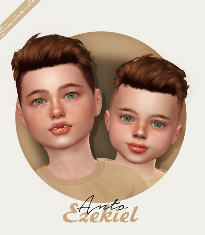 Sims 4 Anto Ezekiel hair for kids & toddlers at Simiracle