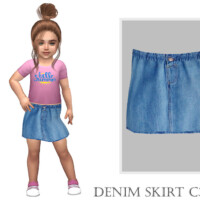 Denim Skirt C395 By Turksimmer