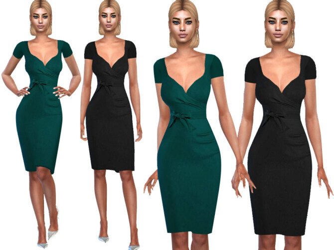 Sims 4 Short Sleeve Formal Dresses by Saliwa at TSR