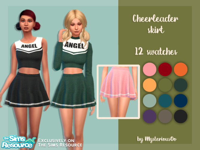 Sims 4 Cheerleader skirt by MysteriousOo at TSR