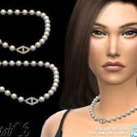 Diamond Hexagon Pearl Necklace By Natalis