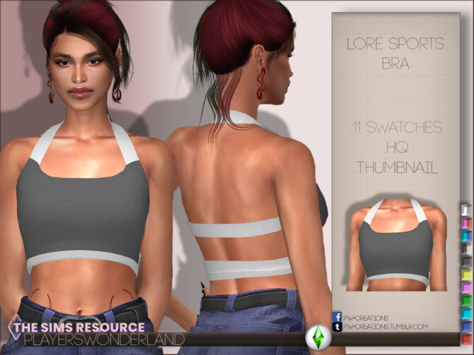 Sims 4 Lore Sports Bra by PlayersWonderland at TSR