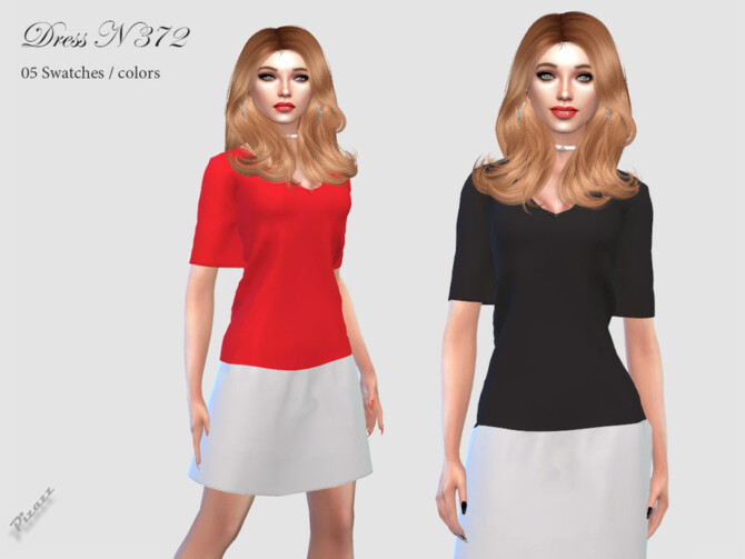 Sims 4 DRESS N 372 by pizazz at TSR