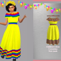 Child Dress Cinco De Mayo By Lyllyan