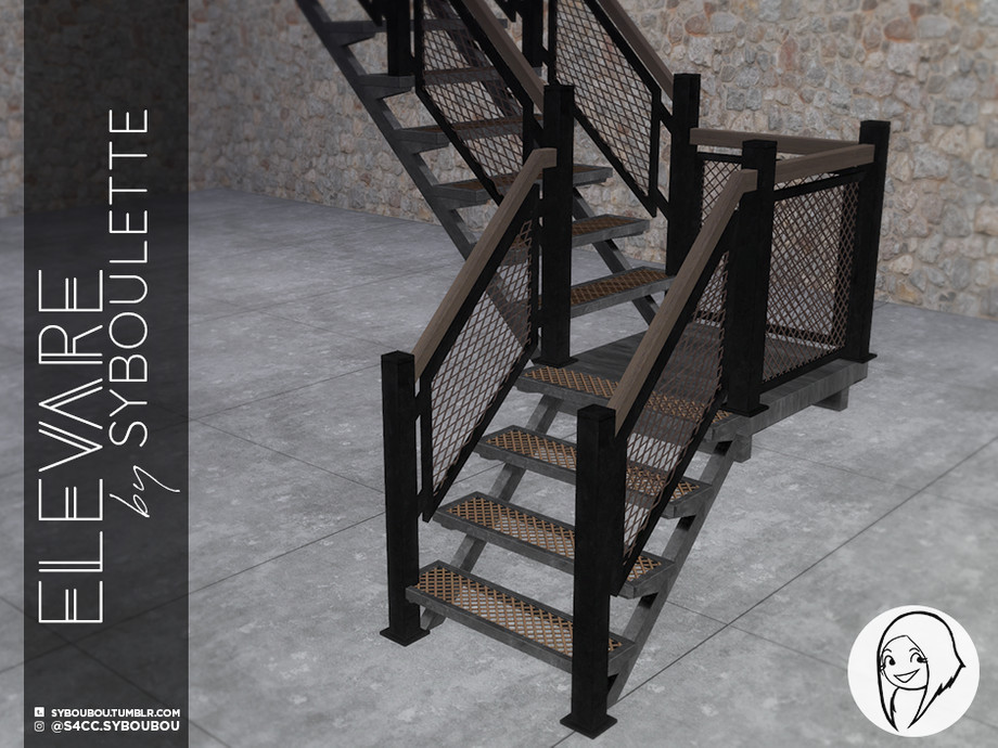 Elevare Part 1 Stairs By Syboubou At Tsr Sims 4 Updates