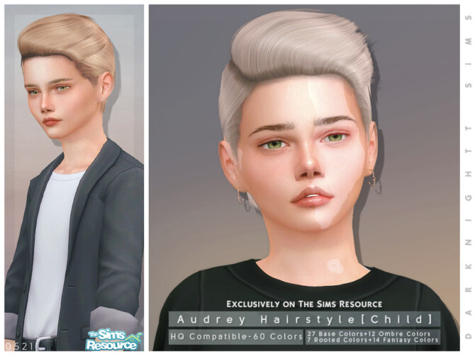 Sims 4 Audrey Hairstyle [Child] by DarkNighTt at TSR