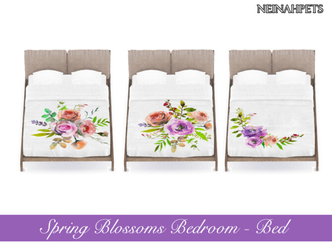 Sims 4 Spring Blossoms Bedroom Pt 1 by neinahpets at TSR