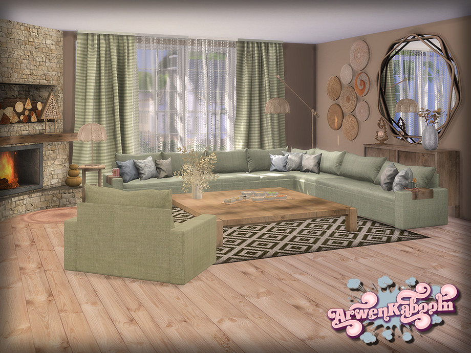 Pure Morning Set 1 Sectional Sofa by ArwenKaboom at TSR » Sims 4 Updates