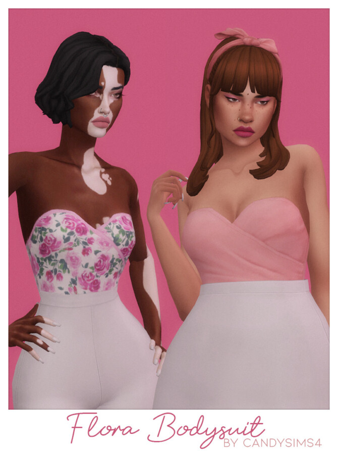 Sims 4 FLORA BODYSUIT at Candy Sims 4