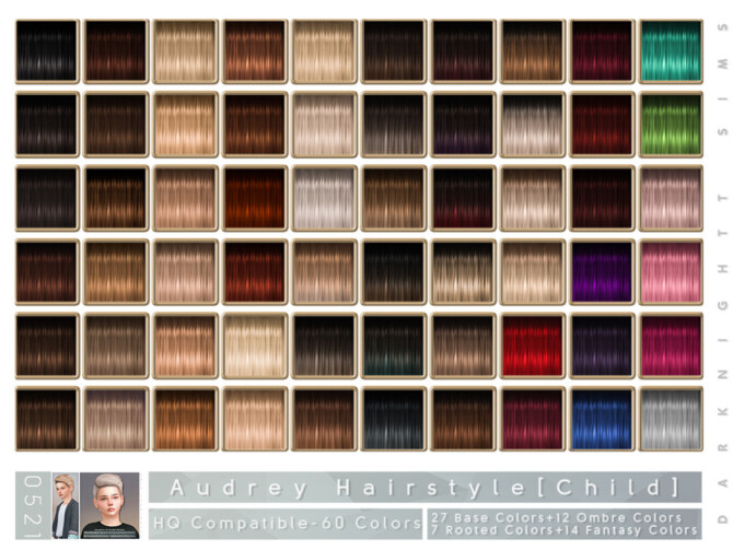 Sims 4 Audrey Hairstyle [Child] by DarkNighTt at TSR