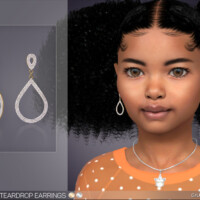 Crystal Teardrop Earrings For Kids By Feyona