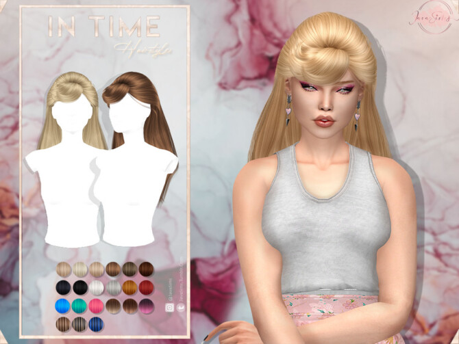 Sims 4 In Time Hairstyle by JavaSims at TSR