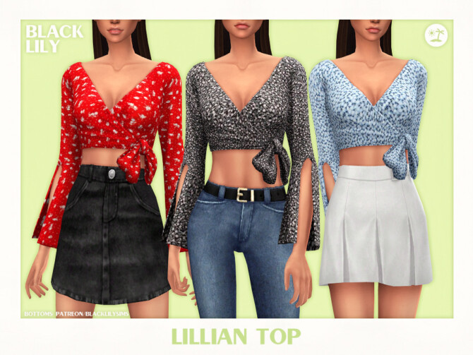 Sims 4 Lillian Top by Black Lily at TSR