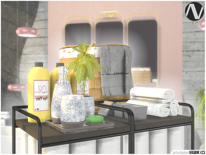 Sims 4 Palermo Bathroom Accessories by ArtVitalex at TSR