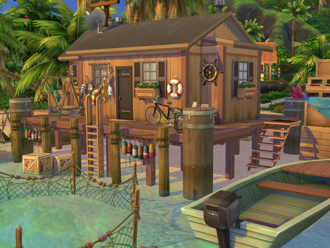 Sims 4 Cozy Fishing Cabin by Flubs79 at TSR