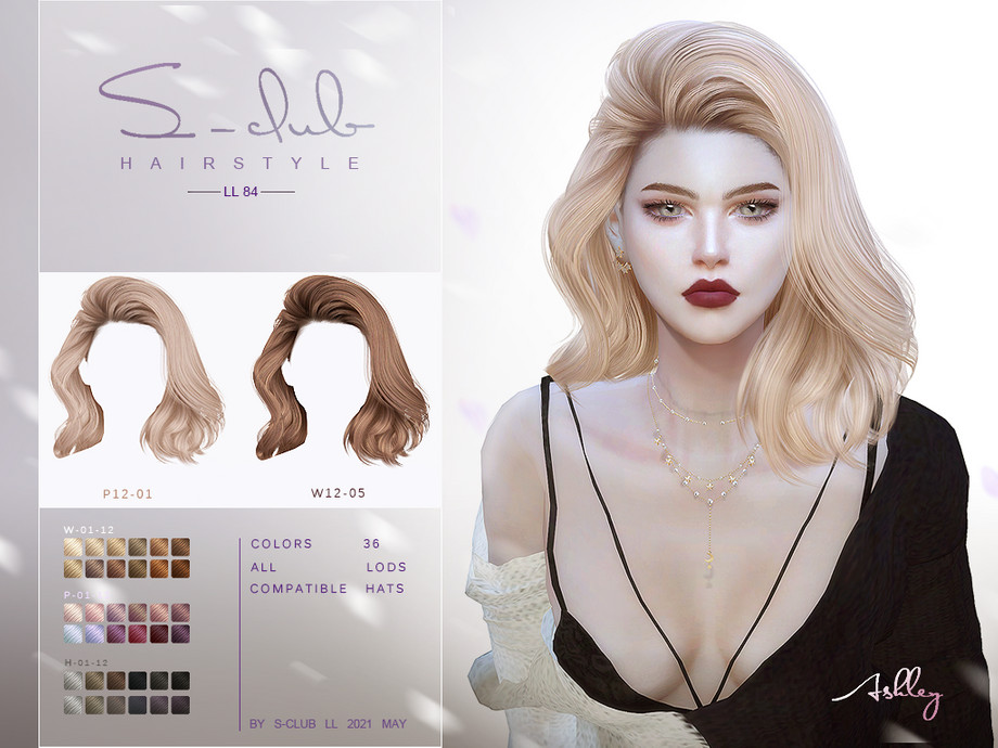 Hair n84 by S-Club at TSR » Sims 4 Updates