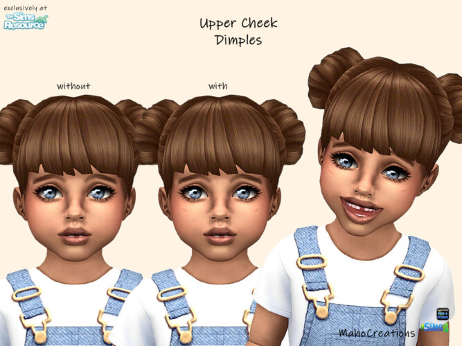 Upper Cheek Dimples by MahoCreations at TSR » Sims 4 Updates