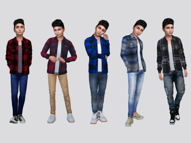 Jonas Flannel Shirt Boys By Mclaynesims