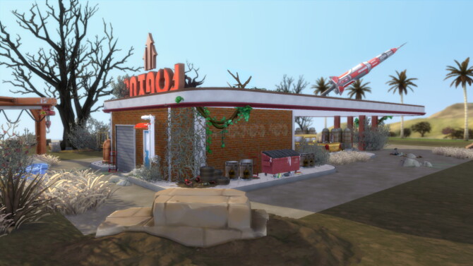 Sims 4 Fallout 4: Red Rocket Gas Station at Mod The Sims 4
