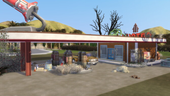 Sims 4 Fallout 4: Red Rocket Gas Station at Mod The Sims 4