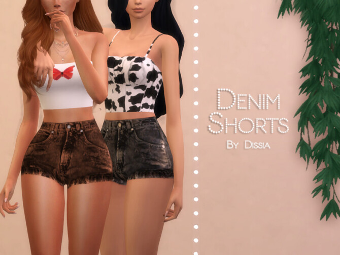 Sims 4 Denim Shorts by Dissia at TSR