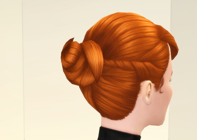 Sims 4 Chloe bun hair at Rusty Nail
