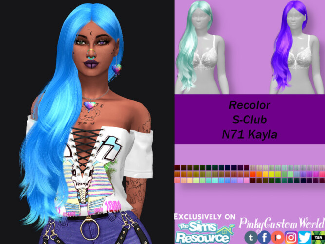 Recolor Of S-club’s N71 Kayla Hair By Pinkycustomworld
