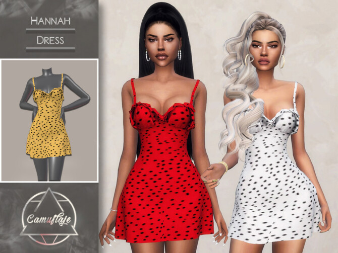 Sims 4 Hannah Dress by CAMUFLAJE at TSR