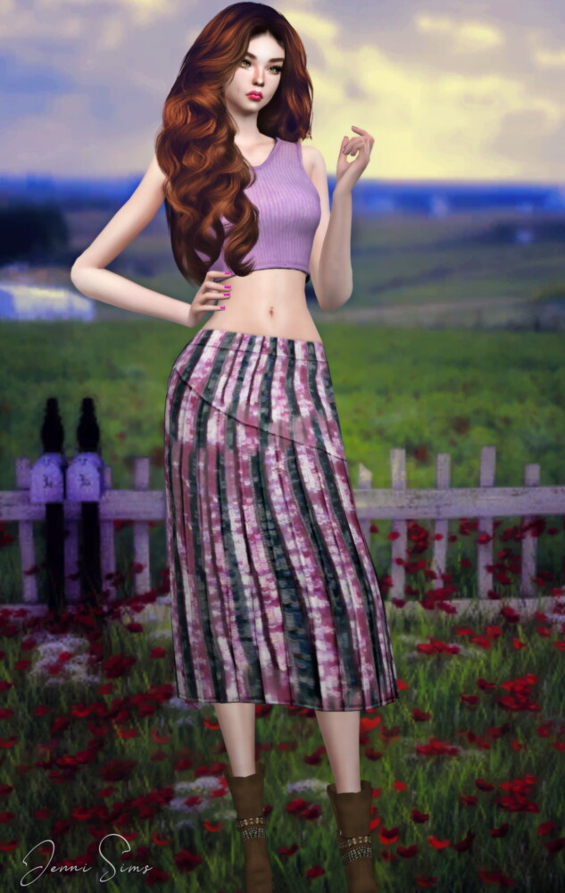 Sims 4 Boho skirt BGC at Jenni Sims