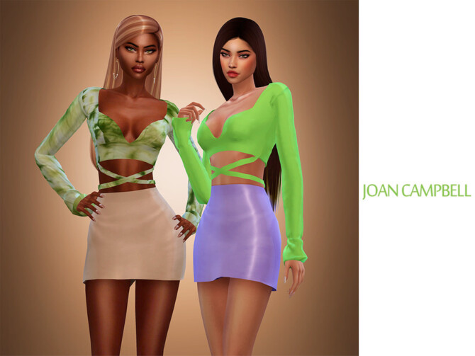 Sims 4 Kyra Top by Joan Campbell Beauty at TSR