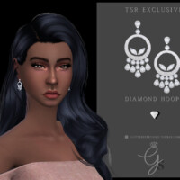 Diamond Hoop Earrings By Glitterberryfly