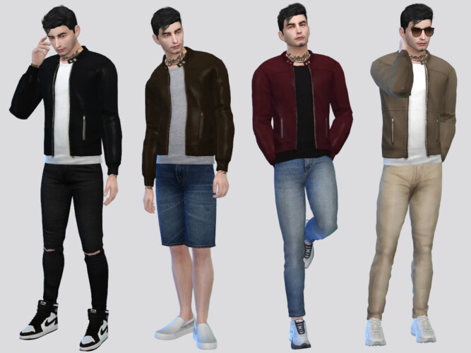 Core Leather Jacket by McLayneSims at TSR » Sims 4 Updates