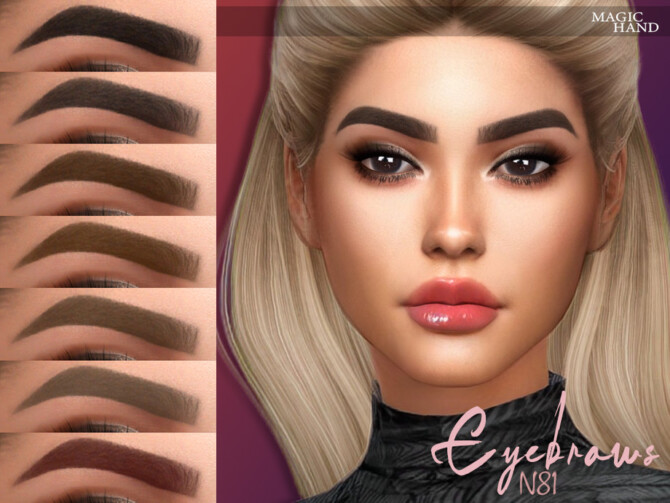 Sims 4 Eyebrows N81 by MagicHand at TSR