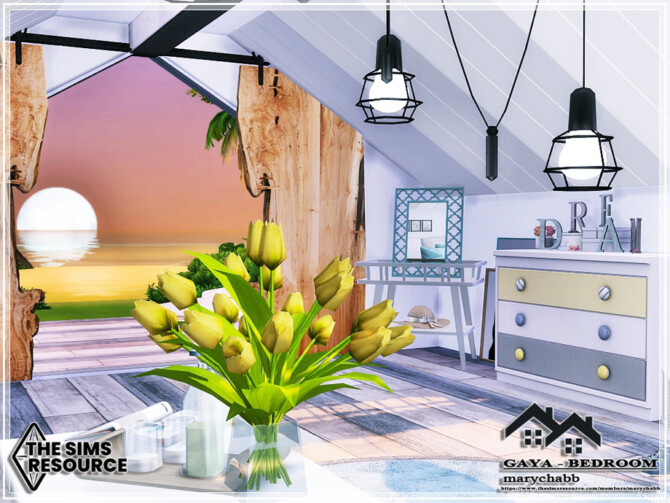 Sims 4 GAYA Bedroom by marychabb at TSR