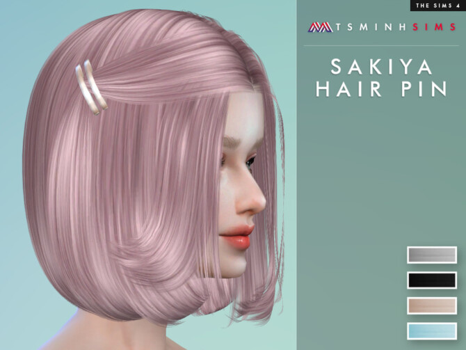 Sims 4 Sakiya Hair 150 Set by TsminhSims at TSR
