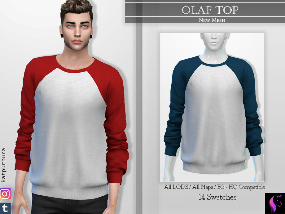 Olaf Top by KaTPurpura at TSR » Sims 4 Updates