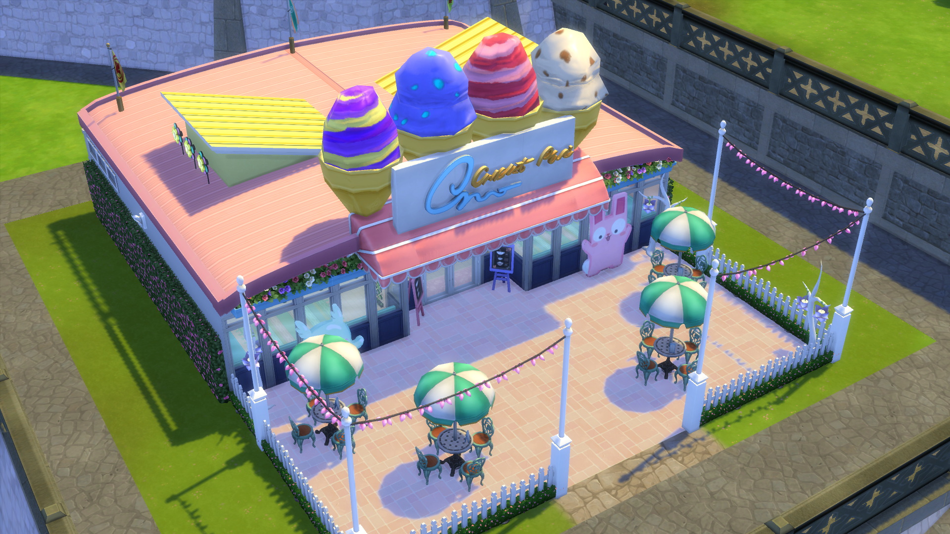 Creamy Cones Ice Cream Shop by at Mod The Sims 4