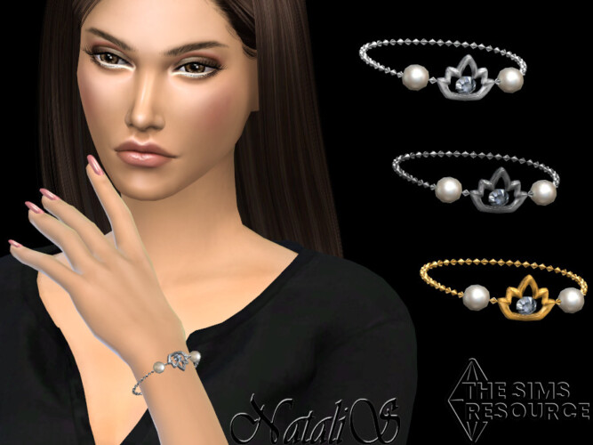 Lotus Pearl Chain Bracelet By Natalis