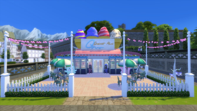 Sims 4 Creamy Cones Ice Cream Shop by Planetsims.youtube at Mod The Sims 4