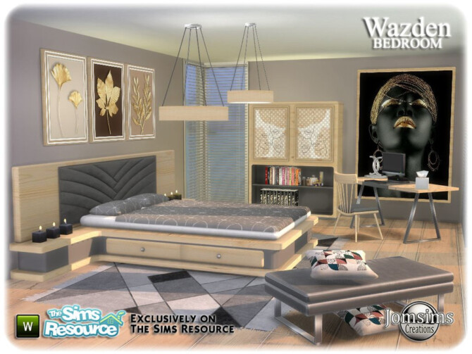 Sims 4 Wazden bedroom by jomsims at TSR