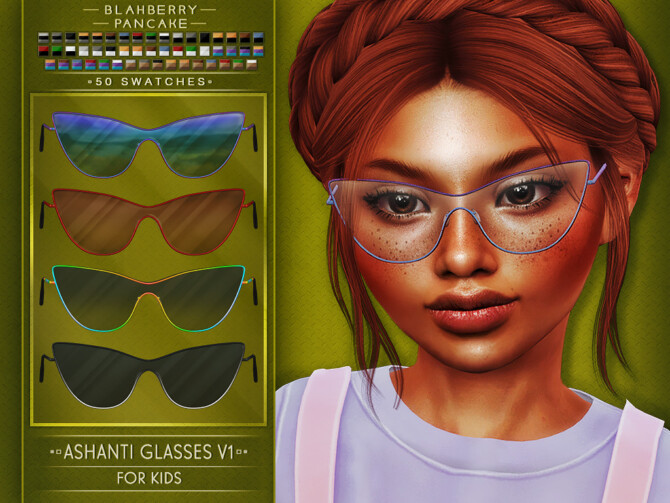 Sims 4 ASHANTI GLASSES at Blahberry Pancake