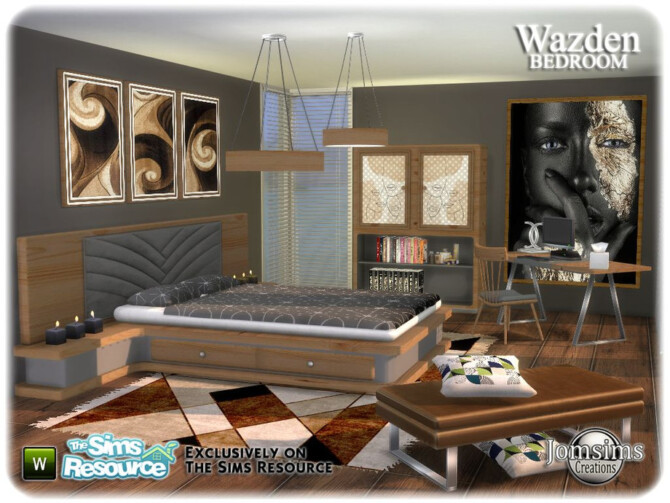 Sims 4 Wazden bedroom by jomsims at TSR