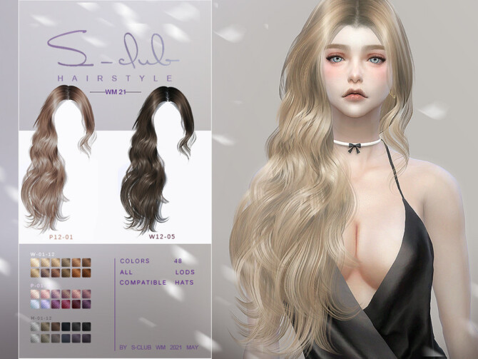 Sims 4 Hair 202121 by S Club WM at TSR