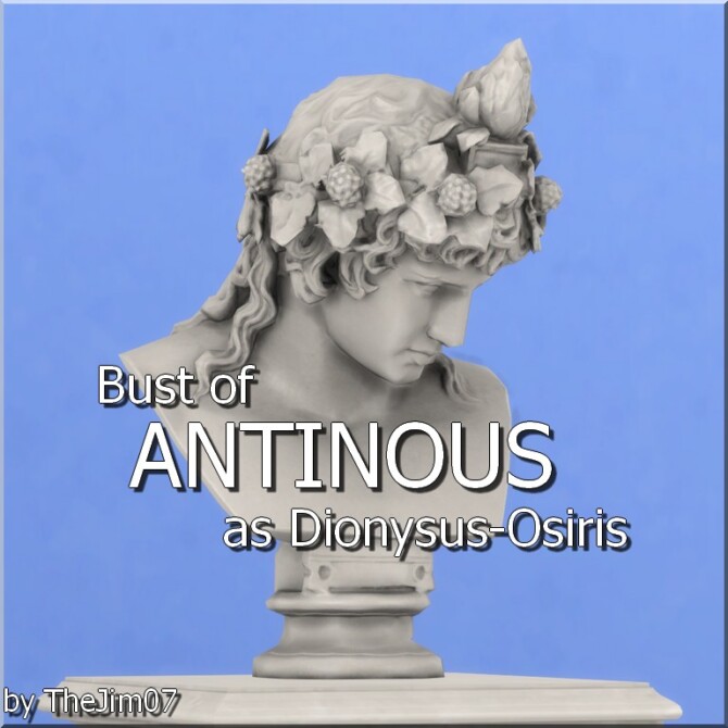Sims 4 Bust of Antinous as Dionysus Osiris by TheJim07 at Mod The Sims 4