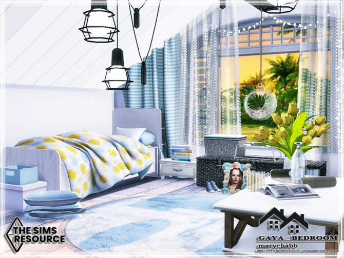 Sims 4 GAYA Bedroom by marychabb at TSR