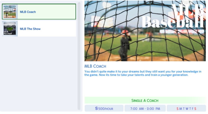 Sims 4 MLB Career with Realistic Pay by SimsStories13 at Mod The Sims 4
