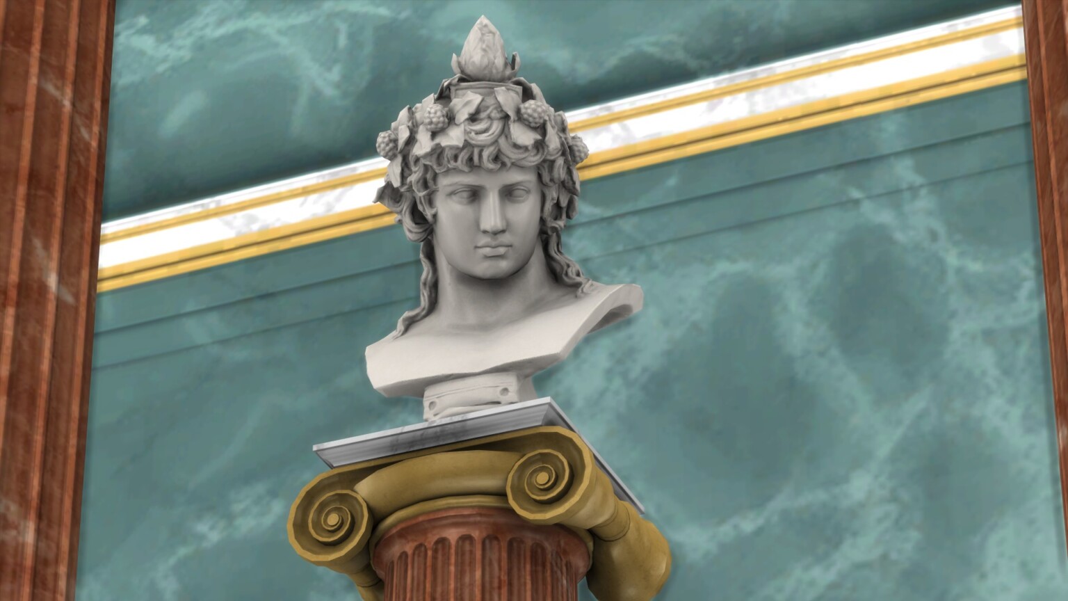 Bust of Antinous as DionysusOsiris by TheJim07 at Mod The Sims 4
