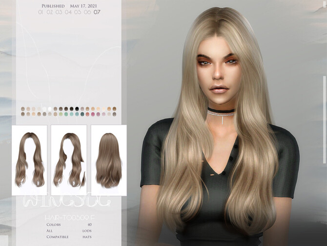 Sims 4 WINGS TO0514 hair by wingssims at TSR