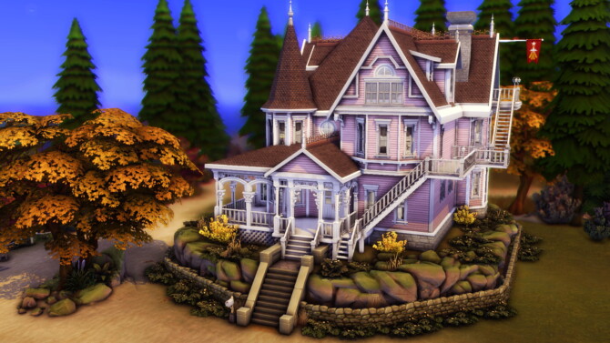 Sims 4 Pink Palace Coraline by plumbobkingdom at Mod The Sims 4
