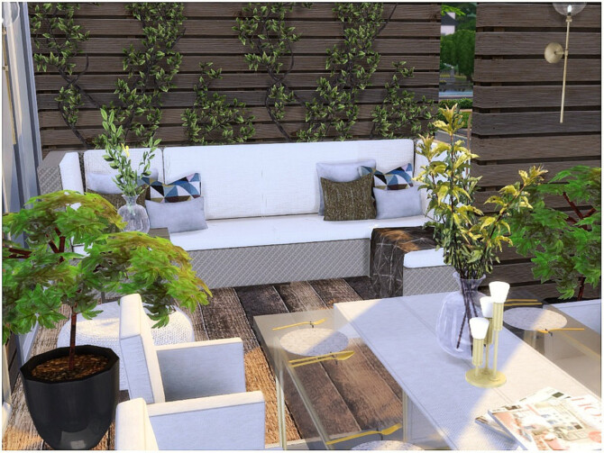 Sims 4 White Terrace by lotsbymanal at TSR
